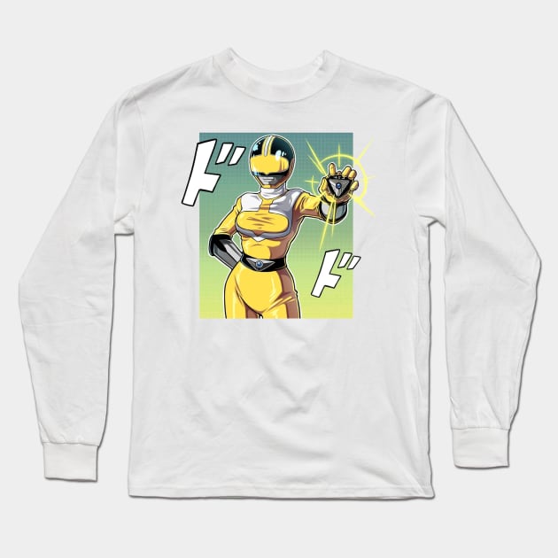 yellow ranger Long Sleeve T-Shirt by fancy ghost